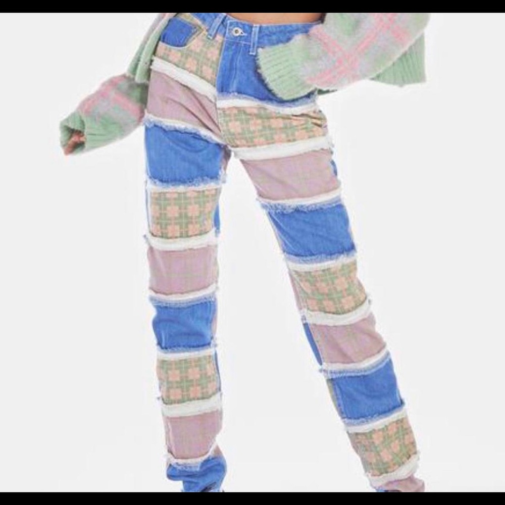 Ragged priest patchwork trousers/jeans